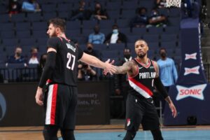 Hình ảnh Damian Lillard trong màu áo Portland Trail Blazers